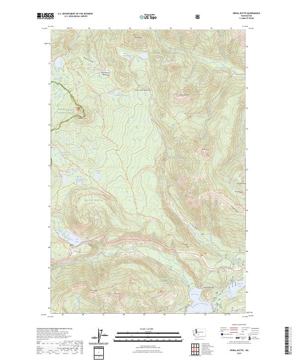 Spiral Butte, WA — USGS 7.5-minute topo (2023)
