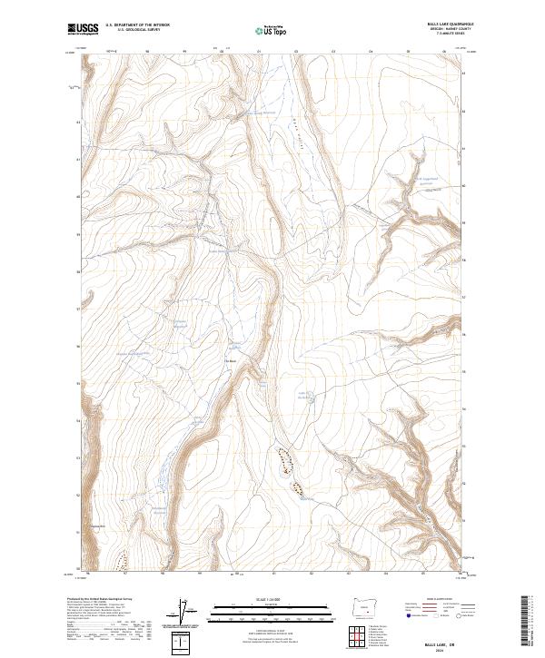 Balls Lake, OR — USGS 7.5-minute topo (2024)