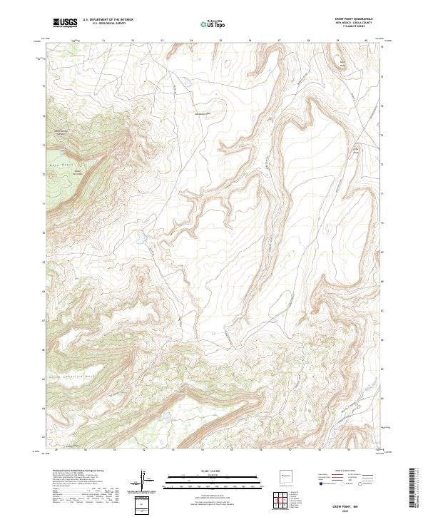 Crow Point, NM — USGS 7.5-minute topo (2023)