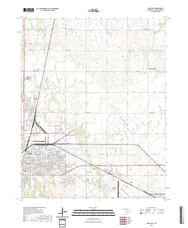 Enid East, OK — USGS 7.5-minute topo (2022)
