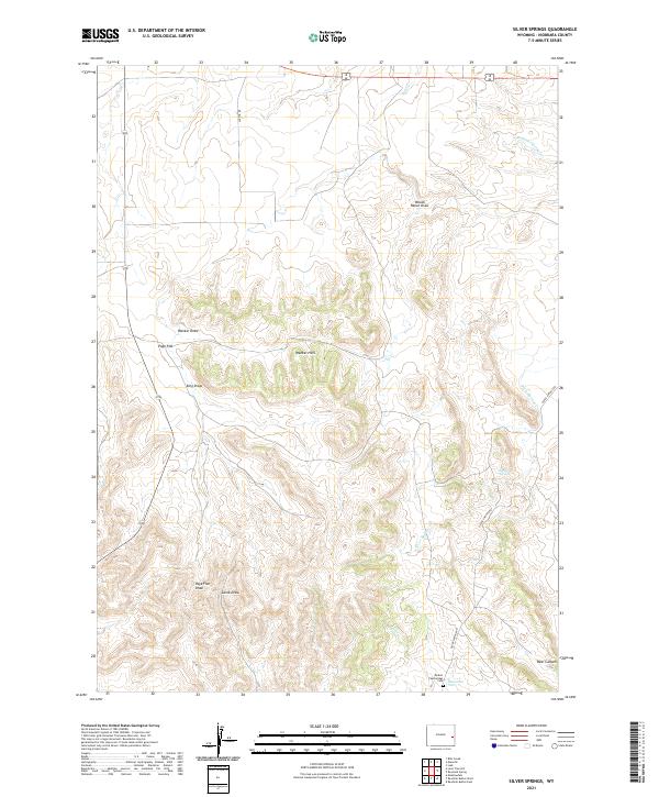 Silver Springs, WY — USGS 7.5-minute topo (2021)