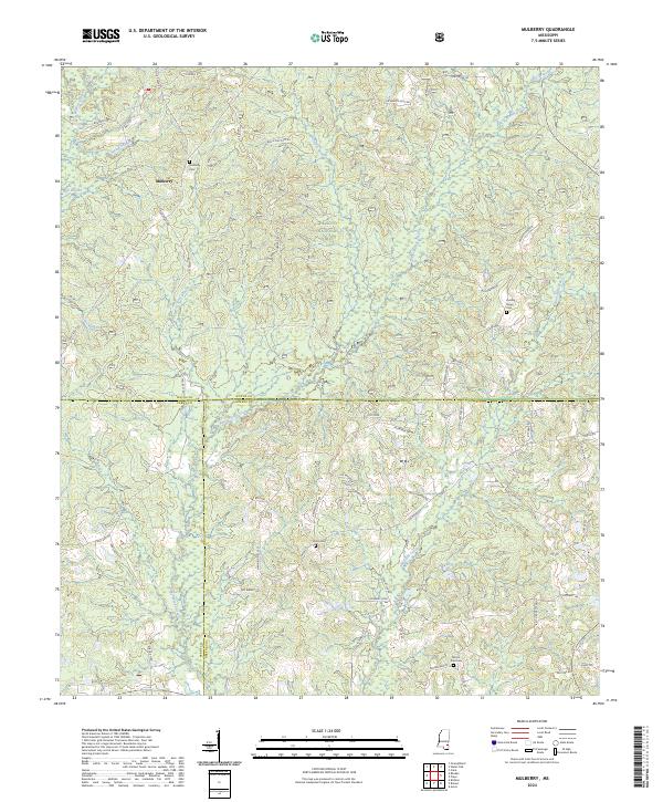 Mulberry, MS — USGS 7.5-minute topo (2024)