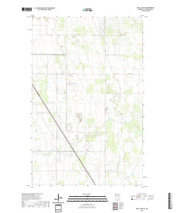 Skull Lake SW, MN — USGS 7.5-minute topo (2022)