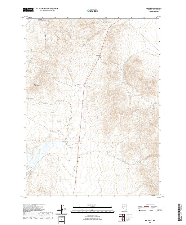 Melandco, NV — USGS 7.5-minute topo (2021)