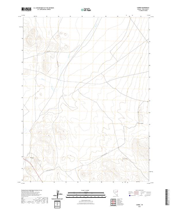 Currie, NV — USGS 7.5-minute topo (2021)