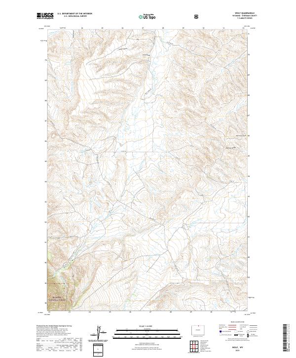 Wolf, WY — USGS 7.5-minute topo (2021)