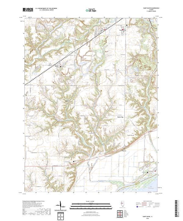 Saint David, IL — USGS 7.5-minute topo (2024)