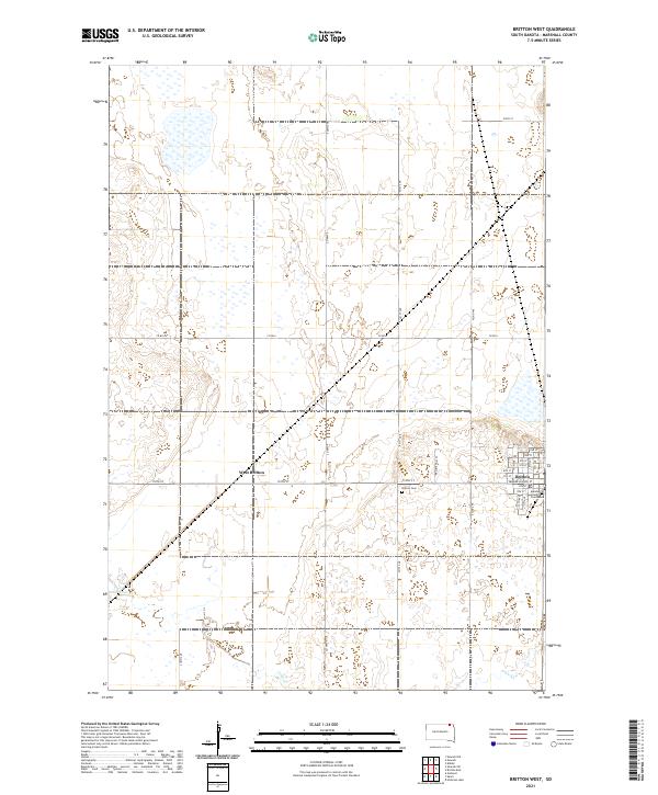 Britton West, SD — USGS 7.5-minute topo (2021)