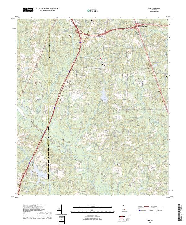 Dixie, MS — USGS 7.5-minute topo (2024)