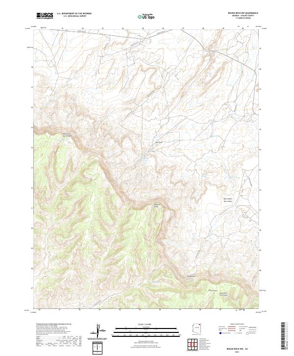Rough Rock NW, AZ — USGS 7.5-minute topo (2021)