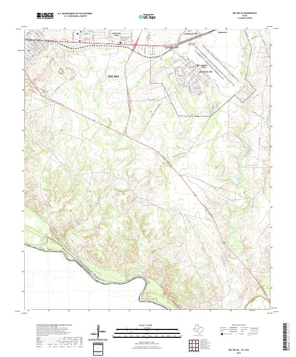 Del Rio SE, TX,COA, US — USGS 7.5-minute topo (2022)