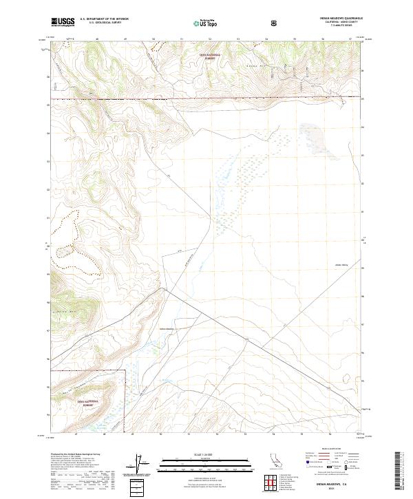 Indian Meadows, CA — USGS 7.5-minute topo (2021)