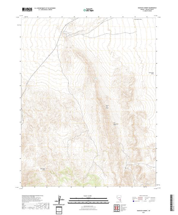 Hancock Summit, NV — USGS 7.5-minute topo (2021)