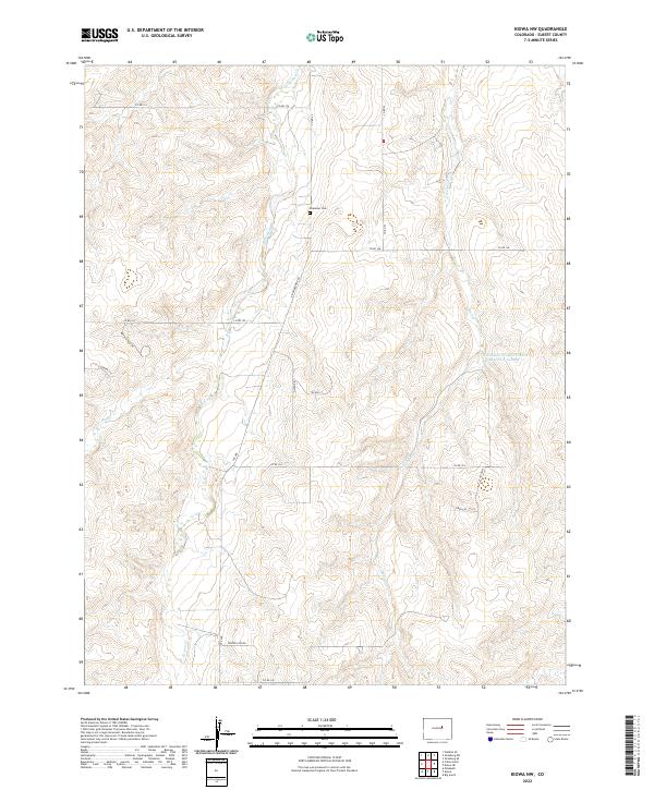Kiowa NW, CO — USGS 7.5-minute topo (2022)