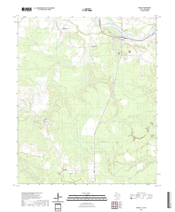 Negley, TX-OK — USGS 7.5-minute topo (2022)