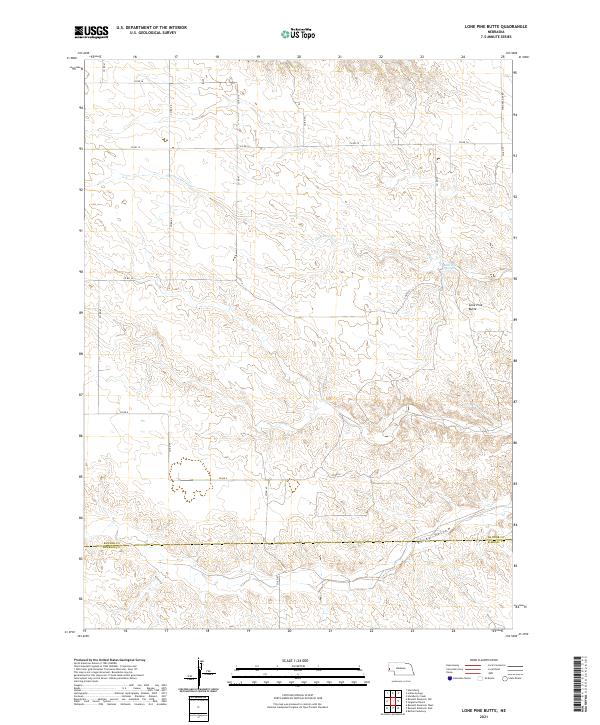 Lone Pine Butte, NE — USGS 7.5-minute topo (2021)