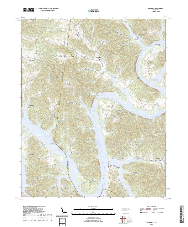 Granville, TN — USGS 7.5-minute topo (2022)