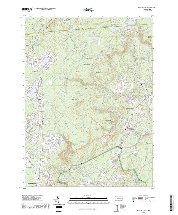 Buck Hill Falls, PA — USGS 7.5-minute topo (2023)