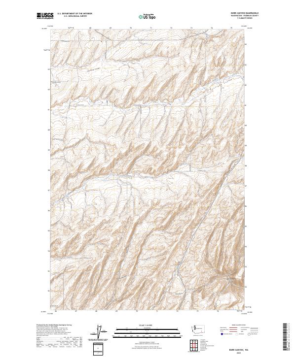 Burr Canyon, WA — USGS 7.5-minute topo (2023)