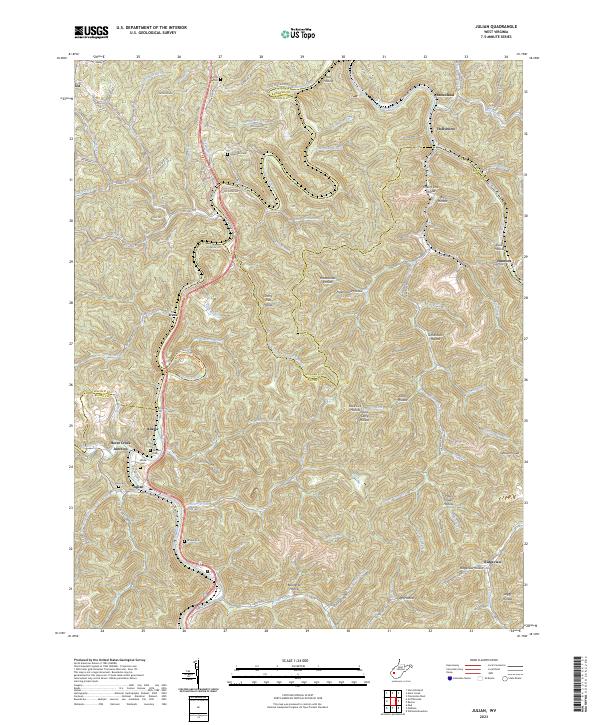 Julian, WV — USGS 7.5-minute topo (2023)