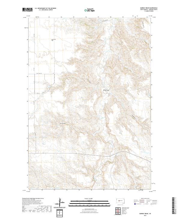 Murray Draw, SD — USGS 7.5-minute topo (2021)
