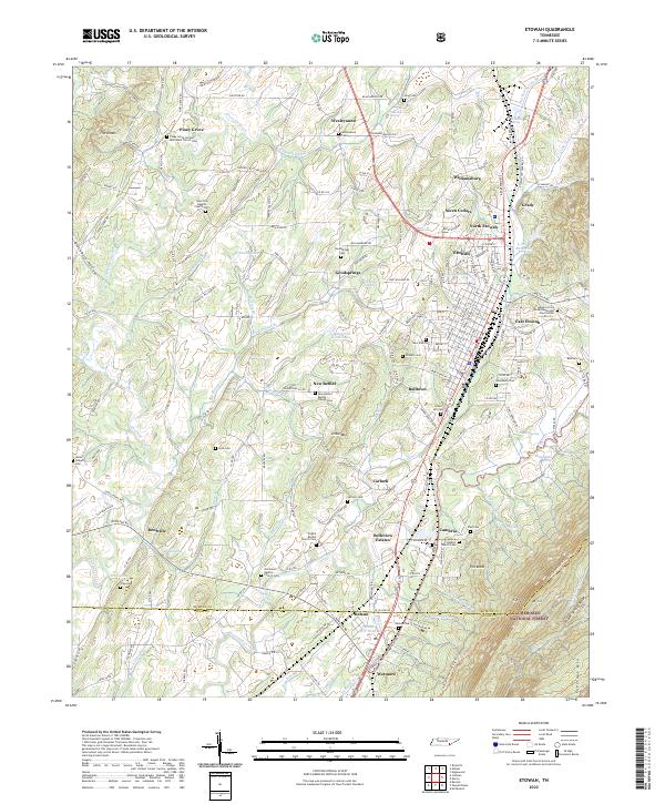 Etowah, TN — USGS 7.5-minute topo (2022)