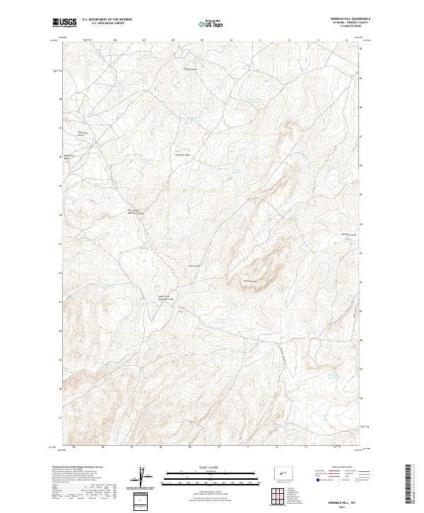 Ninemile Hill, WY — USGS 7.5-minute topo (2021)