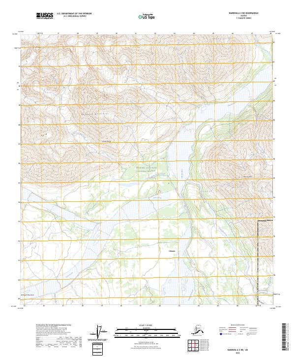 Nabesna A-3 NE, AK — USGS 7.5-minute topo (2023)