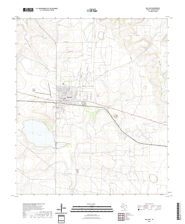 Big Lake, TX — USGS 7.5-minute topo (2022)
