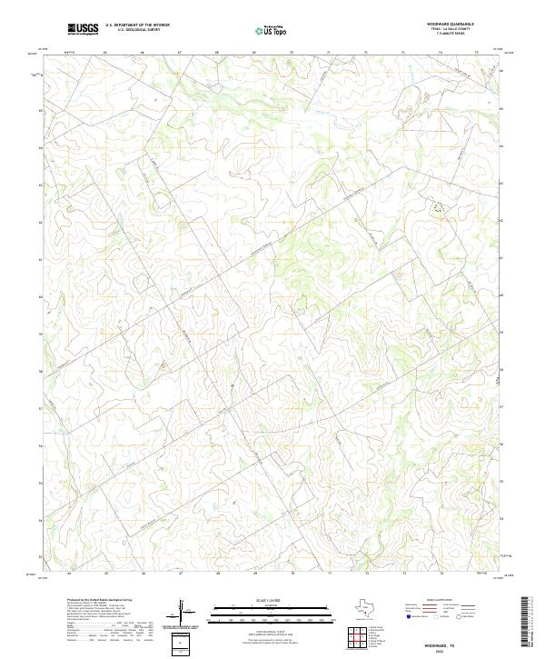 Woodward, TX — USGS 7.5-minute topo (2022)