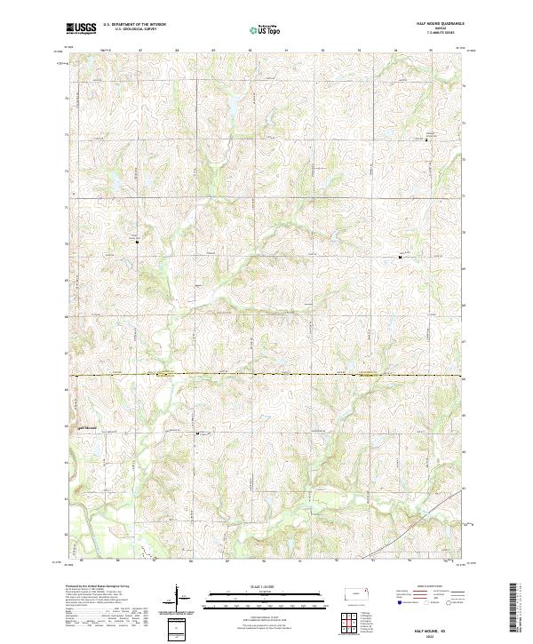 Half Mound, KS — USGS 7.5-minute topo (2022)