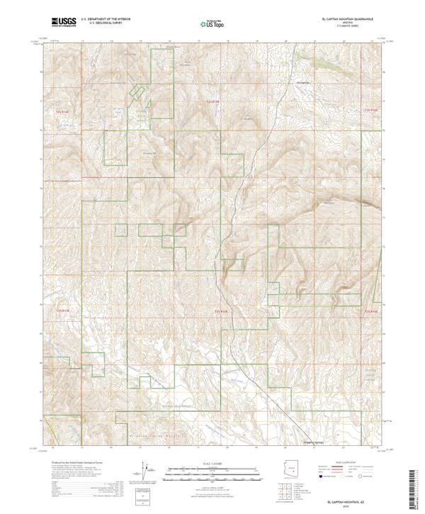El Capitan Mountain, AZ — USGS 7.5-minute topo (2026)