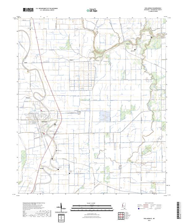 Hollandale, MS — USGS 7.5-minute topo (2024)