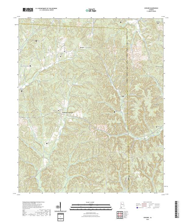 Howard, AL — USGS 7.5-minute topo (2024)