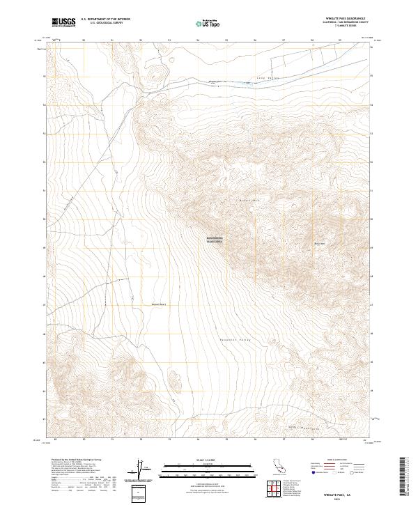 Wingate Pass, CA — USGS 7.5-minute topo (2021)