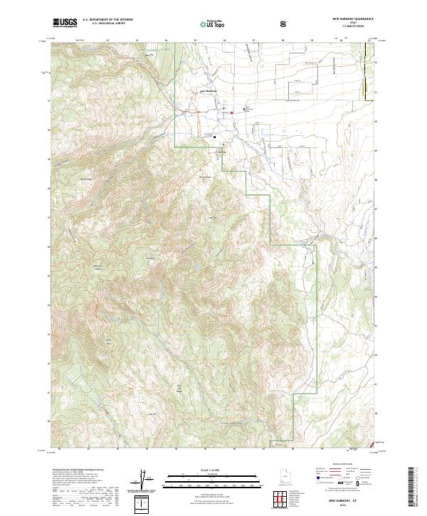 New Harmony, UT — USGS 7.5-minute topo (2023)