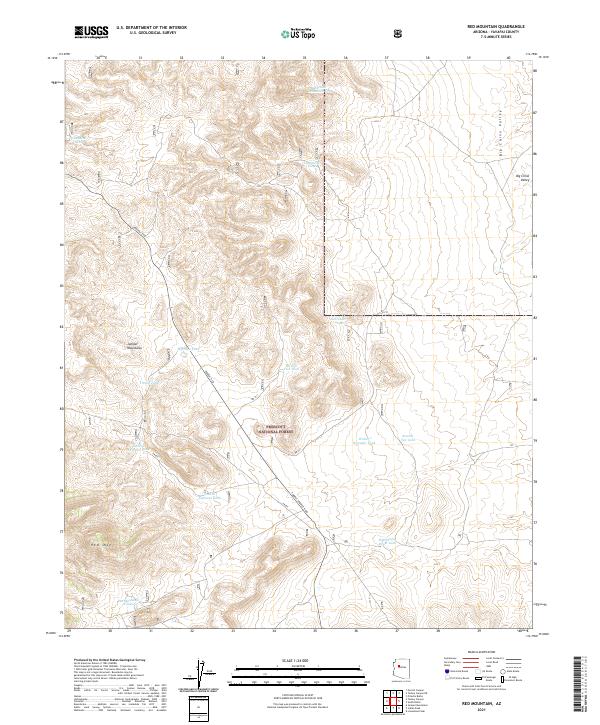 Red Mountain, AZ — USGS 7.5-minute topo (2021)