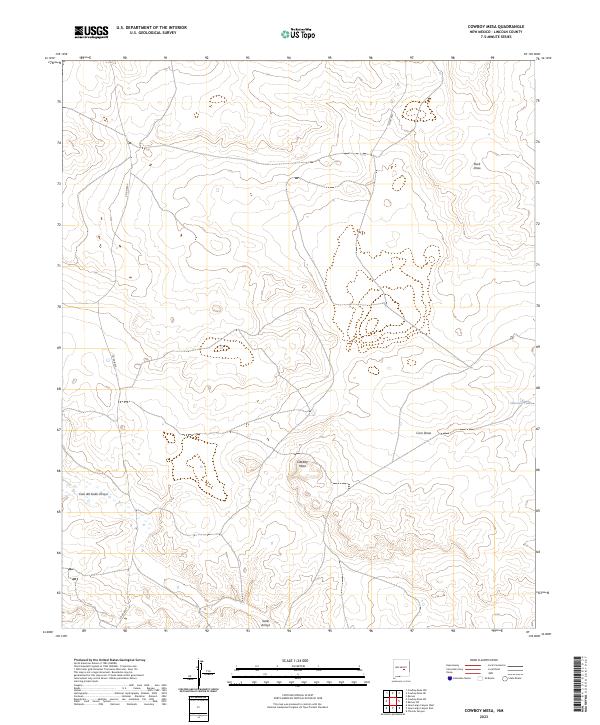 Cowboy Mesa, NM — USGS 7.5-minute topo (2023)