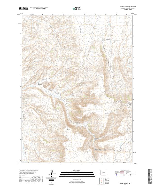 Kappes Canyon, WY — USGS 7.5-minute topo (2021)