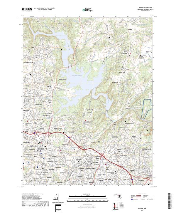 Towson, MD — USGS 7.5-minute topo (2023)