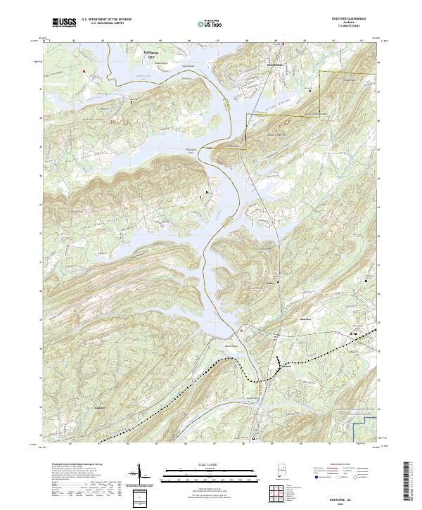 Ohatchee, AL — USGS 7.5-minute topo (2024)
