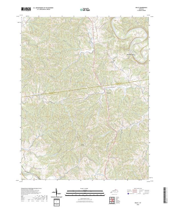 Kelat, KY — USGS 7.5-minute topo (2022)