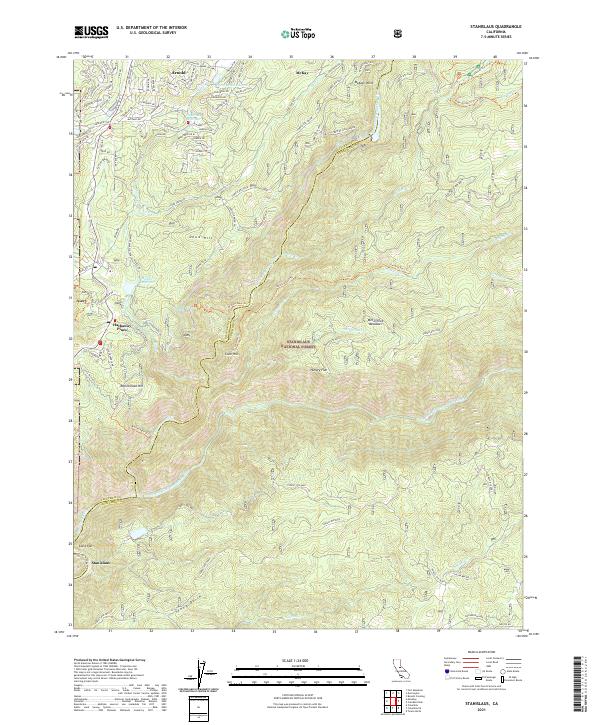 Stanislaus, CA — USGS 7.5-minute topo (2021)