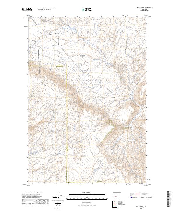 Red Canyon, MT — USGS 7.5-minute topo (2024)
