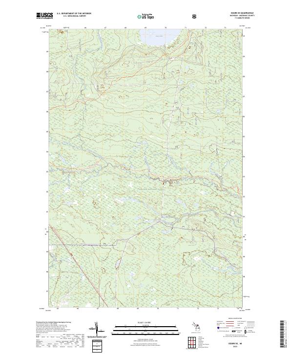 Ozark SE, MI — USGS 7.5-minute topo (2023)