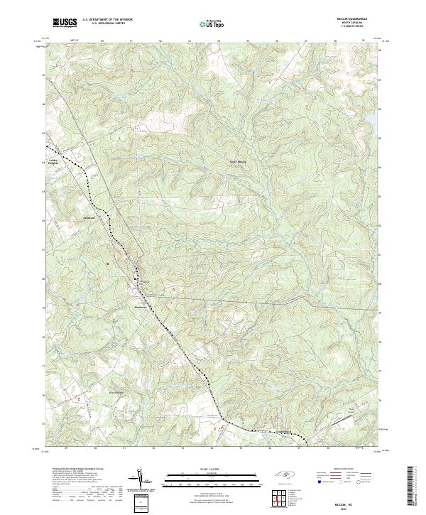 McCain, NC — USGS 7.5-minute topo (2022)