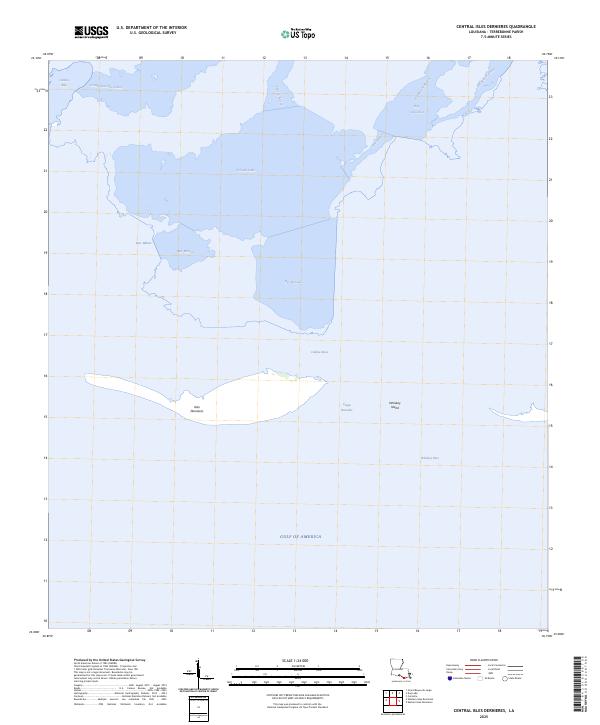 Central Isles Dernieres, LA — USGS 7.5-minute topo (2025)