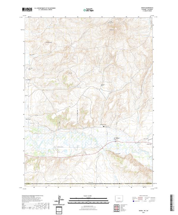 Dixon, WY-CO — USGS 7.5-minute topo (2021)