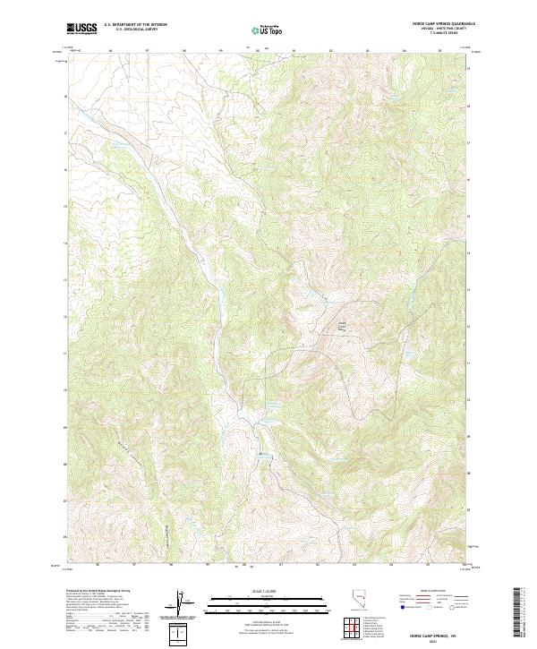 Horse Camp Springs, NV — USGS 7.5-minute topo (2021)