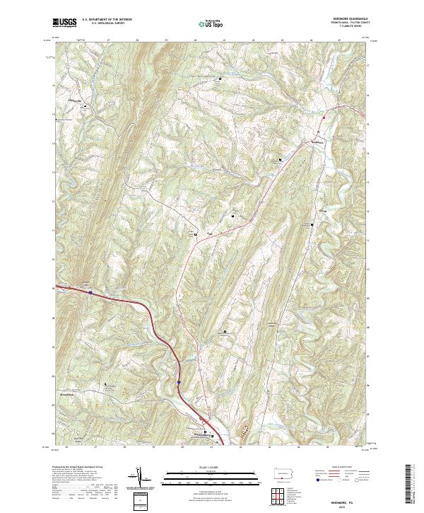 Needmore, PA — USGS 7.5-minute topo (2023)